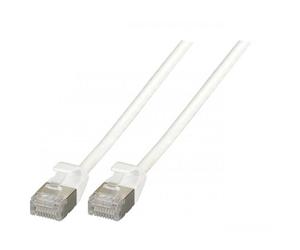 Oem Cavo di Rete Patch in Rame Cat.6A U/FTP TPE 4mm Ultraflex Bianco 1m