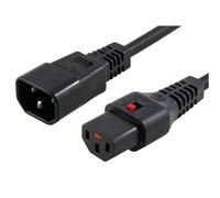 Cavo Prolunga C14 180° a C13 180° con Blocco IEC 1m
