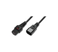 Oem Cavo Prolunga C14 180° a C13 180° con Blocco IEC 3m