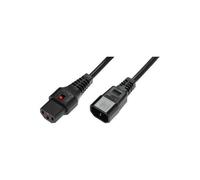 Oem Cavo Prolunga C14 180° a C13 180° con Blocco IEC 3 metri
