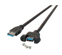 Oem Cavo Prolunga USB 3.0 SuperSpeed A/A M/F da Pannello 1,8m Nero