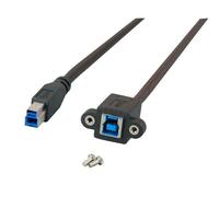 Oem Cavo Prolunga USB 3.0 SuperSpeed B/B M/F da Pannello 1,8m Nero