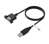 OEM Cavo prolunga USB 3.2 SuperSpeed A/A M/F da pannello 1m Nero