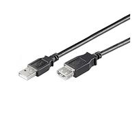OEM CC-100201-006-N-B Cavo Prolunga USB 2.0 Tipo A/Maschio a Tipo A/Femmina Doppia schermatura AWG 24 in Rame, trasferimento Dati 480Mbit, Lunghezza 60 cm, Nero
