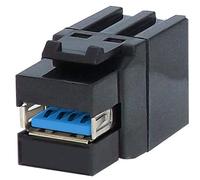 Oem Connettore Keystone USB3.2 tipo A Femmina/Femmina 1,45 cm Nero