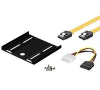 OEM CR-ACC-1001KIT Kit di Montaggio per Hard Disk SSD, Staffa, Cavo SATA 6GBs con Clip 50 cm e Cavo Alimentazione SATA 4pin, Nero