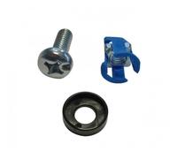 Oem Kit Set 50 Viti, 50 Dadi prigionieri e 50 Rondelle per Montaggio Rack Silver