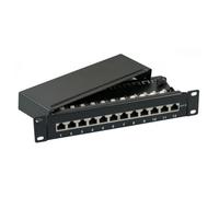 Oem Pannello Patch per Rack 10'' 12p STP Cat.6A Nero