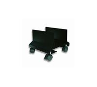 Techly Supporto porta PC per case ATX in acciaio regolabile con ruote Nero