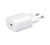 OEM Sam Caricatore Originale EP-TA800 25W Carica Veloce + Cavo EP-DG977 per Note 10, S10, S10+, S10e, S9, S9+, A8, Note 8, Note 9, A20/e, A50, A505F/DS (Caricatore + Cavo Tipo C, Bianco)