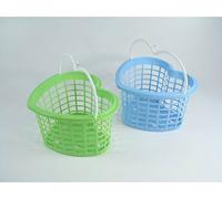 OEM SYSTEMS Cesta Cestino Porta mollette in plastica Forma Cuore con Manico 1 pz