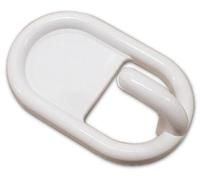 OEM SYSTEMS Gancio Ovale Autoadesivo in Abs Bianco misura Media Maurer 24 conf da 2pz