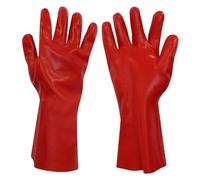 OEM SYSTEMS Guanti in PVC Rossi antiacido CF. 12 pz.