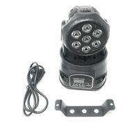 OEM SYSTEMS PROIETTORE LED RGB TESTA ROTANTE MOBILE EFFETTI DISCO 7 LED 10W Led wash DMX