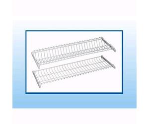 OEM SYSTEMS Scolapiatti Plastificato Ad Incasso Due Moduli In Filo 76cm 4pz