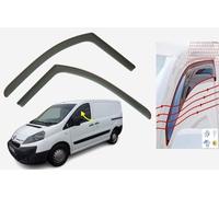 OEMM Set di 2 deflettori d'aria a canale compatibili con Citroen JUMPY PEUGEOT EXPERT FIAT SCUDO Van MINIBUS 2007 2008 2009 2010 2011 2012 2013 2014 2015 2016 2016 visiere laterali deflettori finestra