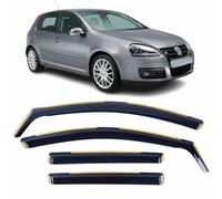 OEMM Set di 4 deflettori frangivento per VW Golf MK5 5 porte Hatchback 2004 2005 2006 2007 2008 2009 In-Channel Acrilico Finestra Visiere - Fumo Tinted Sun & Rain Guards Riflettori
