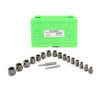 OEMTOOLS 23700 - Set di 18 estrattori per dadi e bulloni a percussione, kit di rimozione bulloni arrotondati, kit di rimozione bulloni SAE e metrico