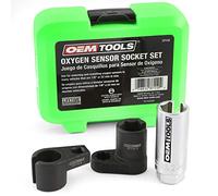 OEMTOOLS 37110 Oxygen Sensor Socket Set, 3 pezzi, Remove & Replace Oxygen Sensors with 3 Variable Depth Sockets, 3/8 Drive, & One 1/2 Drive, Cutaway Slots Protect Sensor Wire, Universal Fit