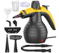 ÖRrnvte Pulitore a vapore a mano, 1050 W, riscaldamento rapido, con 9 accessori, 100% privo di sostanze chimiche, per pavimenti, cucina, finestre, bagno, divano, tappeti, auto e fughe