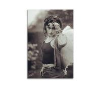 OESYSETCO Stampa artistica da parete su tela, motivo: attrice Helena Bonham Carter, poster decorativo in stile Art Deco, decorazione moderna per camera da letto, 50 x 75 cm
