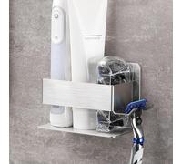 OETAMS Portaspazzolino da Parete, Portaspazzolino Elettrico Senza Foratura, Porta Testine Spazzolino Elettrico Adesivo Bagno, Supporto Elettrico per Spazzolino da Denti in Acciaio inox Argento
