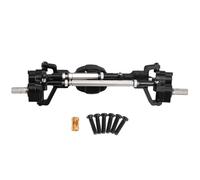 Oeudire Assale anteriore posteriore completamente in metallo anodizzato CNC in lega di alluminio for JJRC 1/10 C8815 Willys MB Retro Jeep Upgrade Accessories(Black Front)