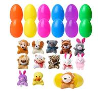 Oeufs De Pâques Remplis De Peluches - Mini Doudou Mignon, Petit Animal | Jouet Prérempli Divertimento Per Pâques Panier Garnis Cadeaux Chasse Printemps Fête Enfantine École Célébration