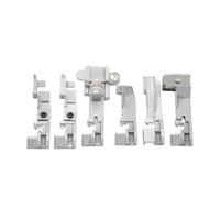 OEUTSCGPB Set di 6 Piedini premistoffa compatibili con la Macchina tagliacuci Multifunzione for Uso Domestico Singer 14U for arricciare, elasticizzare, cordonare, Orlare Invisibile, Pizzo