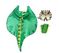 OEUVREBY Dragon Clothing - Mantello per travestimento o dolcetto o scherzetto, per cosplay, regalo di Halloween, verde, 82,5 x 66 cm