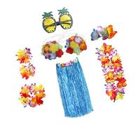 OEUVREBY Gonna in erba hawaiana puntelli da donna gonne lunghe abito da ballo squisita moda costume da donna kit accessori vestiti tipo 14