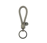 OEUVREBY Portachiavi in corda intrecciata carino, resistente all'usura, da appendere, durevole, portachiavi per auto, in metallo, verde, 3,3 x 9 cm, Grigio: 3,3 x 9 cm, 3.3*9 cm