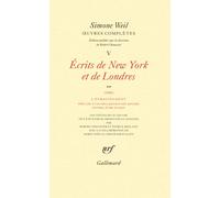 Oeuvres complètes: Tome 5, Ecrits de New York et de Londres-Weil, Simone-Coperti