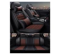 OEXRIG Coprisedile Auto Per Polo Per Atlas Per Jetta Per Bora Per Eos Per Sharan Per Variant Per Beetle Coprisedili Auto Universali A Copertura Totale Coprisedili(Black Coffee 5 Seat J)