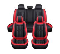 OEXRIGRU Coprisedile Auto Coprisedili Per Auto Da 11 Pezzi Set Completo Per 5 Posti Cuscino Per Sedile In Pelle PU Universale Protezione Antiscivolo(Red)