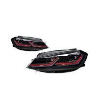 OEXRIGRU FANALE ANTERIORE Per Golf 7.5 Per Gti LED 2018-2020 Per Golf 7.5 Faro Anteriore Per Auto DRL Segnale Proiettore Lente Faro principale(LHD,Red)