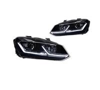 OEXRIGRU FANALE ANTERIORE Per POLO Fari 2011-2018 Per GTI Styling Luci Diurne A LED Doppio Proiettore Auto Modificata Faro principale(LHD,Sliver)