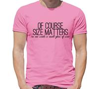 Of Course Misura Questioni Vino - T-Shirt - Rosso Bianco Rosa Bere Pub