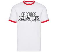 Of Course Misura Questioni Vino - Uomo Suoneria - Rosso Bianco Rosa Bere Pub