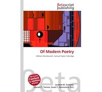 Of Modern Poetry: William Wordsworth, Samuel Taylor Coleridge