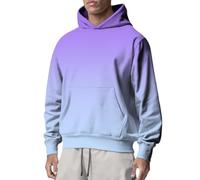 ofeirhz Felpe con cappuccio da uomo a maniche lunghe sfumate pullover con cappuccio leggero tinta unita polsino a costine pull over maglione con cappuccio top traspirante facile da pulire morbida e