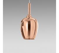 OFELIA S/10 - VETRO RAME SPECCHIATO E PORTALAMPADA BIANCO 1 LUCE ATTACCO E27 CAVO TRASPARENTE SENZA BASE DI ATTACCO D.20CM