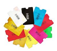 OFF-Block Custodia RFID XL Color Set di 10 custodie RFID per carte di credito, blocco NFC, impediscono l'accesso indesiderato al chip RFID delle carte bancarie, l'originale dello shopping TV, nero,