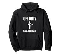 off Duty Salva Te Stesso Sarcastico Cabin Crew Assistente di Volo Felpa con Cappuccio
