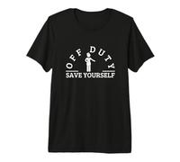 off Duty Salva Te Stesso Sarcastico Cabin Crew Assistente di Volo Maglietta Premium
