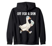 off for A Run - Fascia da Corsa con Fascia a Forma di Oca, Divertente Felpa con Cappuccio