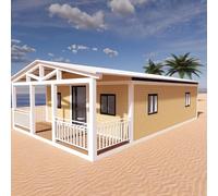 Off-Grid Prefab Tiny Home Kit - Casa modulare sostenibile con supporto per pannelli solari e sistema di raccolta dell'acqua piovana per la vita remota