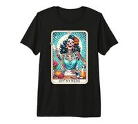 off My Meds Unhinged Tarot Card Funny Graphic Maglietta Premium