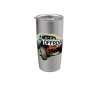 Off Road Adventure Monster Car Novelty Graphic Cool Designs Bicchiere termico in acciaio inox doppia parete