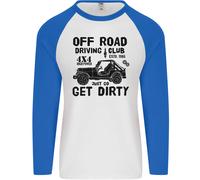 Off Road Driving Club Get Dirty 4X4 Divertente Uomo L/S Maglietta Baseball